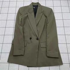 ◇ Θ ザラ ZARA ダブルブレストジャケット XSサイズ レディース カーキ系 E  【1512020009424】