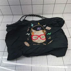 ◇ Θ ボールアンドチェーン Ball & Chain DJ猫刺繍エコバッグ ブラック系 レディース E  【1512020009820】