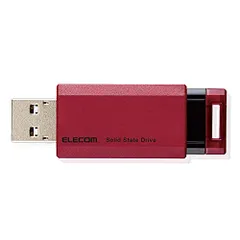 エレコム 外付けSSD 1TB USB3.2(Gen2) PS5/PS4(メーカー動作確認済) ノック式 レッド ESD-EPK1000GRDa