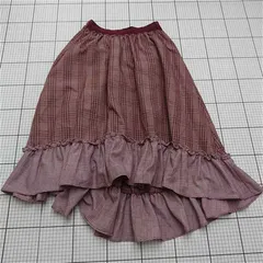 ◇ Θ アクシーズファム axes femme チェックフリルスカート ピンク系 M レディース E  【1512020011007】