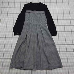 ◇ Θ ティアクラッセ Tiaclasse OPFTCA6100 チェック切替ワンピース 長袖 Mサイズ レディース E 【1512020010635】