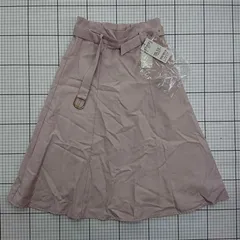 ◇ Θ ミッシュマッシュ MISCH MASCH ベルト付きフレアスカート ピンク系 S レディース E  【1512020011786】