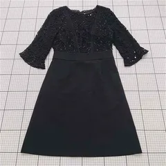 ◇ Θ アプワイザーリッシェ Apuweiser-riche レース切替ワンピース ブラック系 レディース E  【1512020012141】