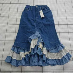 ◇ Θ デビュー DEBUTTO D102201 デニムフリルスカート ブルー系 M レディース E  【1512020013162】