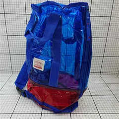 ◇ Θ オーシャンアンドグラウンド OCEAN & GROUND ビニールリュックサック ブルー系 キッズ E  【1512020014381】