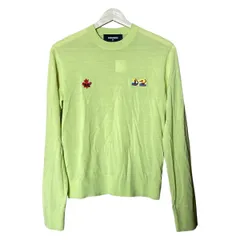 DSQUARED2(ディースクエアード) 長袖セーター サイズXS レディース - イエロー×レッド×マルチ クルーネック/刺繍