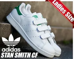 アディダス スタンスミス ベルクロ ADIDAS STAN SMITH CF ftwht/ftwht-grn s75187 ホワイト/グリーン レディース スニーカー STAN SMITH