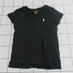 ◇ ⊂ ポロ ラルフローレン POLO RALPH LAUREN VネックTシャツ ブラック系 XS レディース E  【1512020020801】
