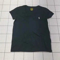 ◇ ⊂ ポロ ラルフローレン POLO RALPH LAUREN VネックTシャツ ブラック系 Sサイズ メンズ E  【1512020021471】