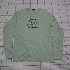 ◇ ⊂ ポール・スミス Paul Smith 長袖Tシャツ 自転車プリント ライトグリーン メンズ L E  【1512020021433】