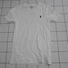 ◇ ⊂ ポロ ラルフローレン POLO RALPH LAUREN VネックTシャツ XS ホワイト メンズ E  【1512020021662】