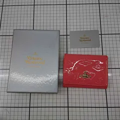 ◇Θヴィヴィアン・ウエストウッド Vivienne Westwood エンボスレザー三つ折り財布 ピンク系 レディース 【1512020023130】