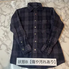 バーバリー BURBERRY LONDON チェック 長袖 シャツ ネル素材 M パープル系 定番 カジュアル