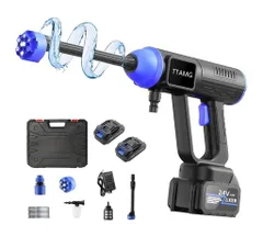 Leymibor高圧洗浄機コードレス充電式高圧洗車機バッテリー式最大吐出圧力10MPa高圧洗浄機6in1多機能コードレス24V20000mAh大容量バッテリ2個高性能持ち運び便利ノズル付き自動吸水