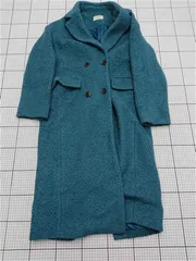 ◇ ⊇ ムルーア MURUA ダブルボタンロングコート ブルー系 Mサイズ レディース E  【1512020028364】