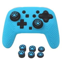 RALANSwitch2Proコントローラー保護ケースシリコン製ジョイスティックカバー2個付きピンク滑り止め加工人間工学に基づいた設計快適なジョイスティック(ブルー)