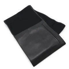 LOEWE ロエベ マフラー ストール リバーシブル ポケット付き カシゴラ100% ナッパレザー100% ブラック 黒