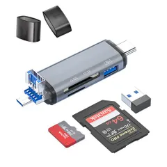 SmatorchSDカードリーダー3in1【2025安定高速版】メモリーカードリーダー多機能データ転送Type-C/Microusb/USBSDTFUSBカメラアダプタ0TG機能変換アダプタ超小型設定不要