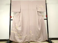 平和屋着物●訪問着　友禅　正倉院枝花文　金糸　金彩　正絹　逸品　AABF1020cs