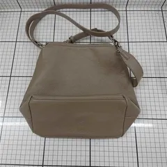 ◇ Θ ロベルタピエリ Roberta Pieri グレー系 レザー ショルダーバッグ レディース E  【1512020031876】