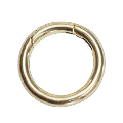 真鍮製丸カラビナ［外径29mm/1個］丸カンリング　ブラスキーホルダー・キーリング