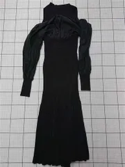 ◇ ⊇ ワンピース マーキュリーデュオ MERCURYDUO プリーツ切替ロングワンピース ブラック系 レディース E  【1512020033467】