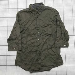 ◇ ⊇ ポール・スミス Paul Smith LONDON リネンシャツ カーキ系 Lサイズ メンズ E  【1512020033245】