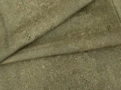 平和屋着物●上質な小紋　総刺繍　中国三大刺繍　スワトウ刺繍　汕頭刺繍　正倉院花文　暈し染め　ロング丈　正絹　逸品　AABE8611cs