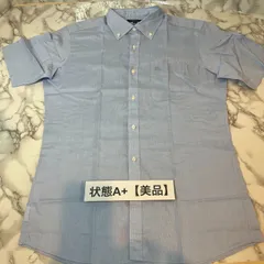 【美品】バーバリー BURBERRY LONDON 半袖 シャツ M ライトブルー ボタンダウン 上品 定番