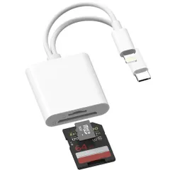 iphonesdカードリーダータイプc【2025新モデル】2in1sdカードリーダー読み込み写真/動画/ファイルライトニングカードリーダーコンパクトtype-cメモリーカードリーダーiPhone16/16pro/15/15