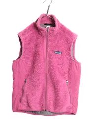 【お得なクーポン配布中!】 パタゴニア レトロX フリース ベスト レディース L 古着 12年製 フルジップ アウトドア パイル ボア 重ね着 前開き ハイネック 廃盤 ピンク