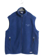 【お得なクーポン配布中!】 パタゴニア シンチラ フリース ベスト メンズ L / 10年製 アウトドア ハイネック フルジップ ノースリーブ 前開き 重ね着 シンプル ブルー