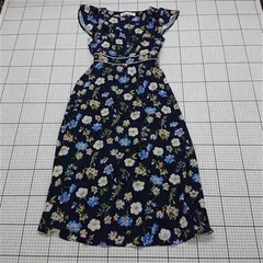 ◇ ⊂ ワンピース トッコクローゼット tocco closet 花柄フリルワンピース ネイビー系 レディース E  【1512100003823】