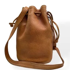 美品　希少　COACH オールドコーチ　ショルダーバッグ　巾着　シボ革　ブラウン