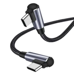 USBCケーブルL字1MType-cL型PD対応60W急速充電超高耐久ナイロンiPhone15/MacBook/iPad/Galaxy/Xperia/PS5/Switch等タイプc機種対応【ビデオ出力非対応】