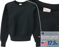 チャンピオン リバースウィーブ クルーネック スウェット Champion REVERSE WEAVE CREW NECK SWEAT SHIRT 12.5oz. MADE IN USA BLACK c5-u001 赤タグ トレーナー