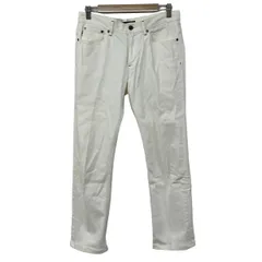 Burberry Black Label(バーバリーブラックレーベル) ジーンズ サイズ76 メンズ - 白×黒 フルレングス