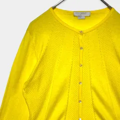 ジョンスメドレー　シップス　イエロー　シーアイランドコットン　カーディガン