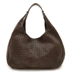BOTTEGA VENETA ボッテガ ヴェネタ ボッテガベネタ イントレチャート カンパーナ ラージ ショルダーバッグ ラムスキン ブラウン 茶 124864