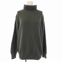 グリーンレーベルリラクシング ユナイテッドアローズ green label relaxing ニット セーター ウール タートルネック 長袖 L ダークグレー /EE 