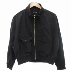 ゲス GUESS ジャケット ブルゾン ジップアップ ロゴ XS 黒 ブラック /JS ■MAのサムネイル