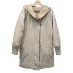 muriel&mercuria(マリエル&マキュリア) ダウンコート サイズ38 M レディース ベージュ ジップアップ/リバーシブル/冬物