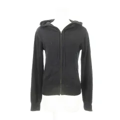 ポロスポーツ POLO SPORT ラルフローレン RALPH LAUREN ニットパーカー ジップアップ 長袖 コットン M 黒 ブラック /AH6