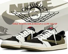 ナイキ ウィメンズ エアジョーダン 1 ロー トラビス・スコット NIKE WMNS AIR JORDAN 1 LOW OG SP TRAVIS SCOTT sail/university red-black dz4137-106 OLIVE