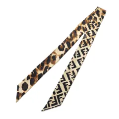 フェンディ FENDI ラッピー Wrappy スカーフ FFロゴ レオパード柄