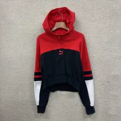 プーマ バイカラー ハーフジップ クロップド Tシャツ M M07963