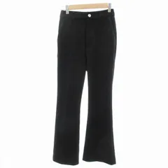 ジーナシス JEANASIS スラックス パンツ ブーツカット スエード S 黒 ブラック /UD