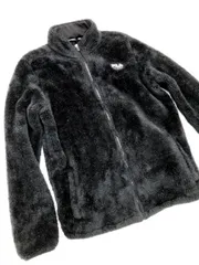FILA フィラ ボア フリース ブルゾン ジャケット sizeXL/黒 ◆■レディース