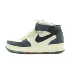 ナイキ NIKE 上野-パンダ エアフォース1 ミッド AIR FORCE 1 MID 07 PREMIUM スニーカー シューズ 靴 ロゴ ボア レザー US9 27cm 白 ホワイト 紺 ネイビー DO2123-113 ■GY18 /MQ