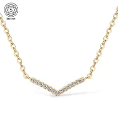 【女性人気No.1】V字モアサナイト ネックレス/S925シルバー/18Kゴールド仕上げ/フルパヴェ/Vシェイプ 小顔効果/首元華奢見え/レディース ギフト/GRA鑑定書付